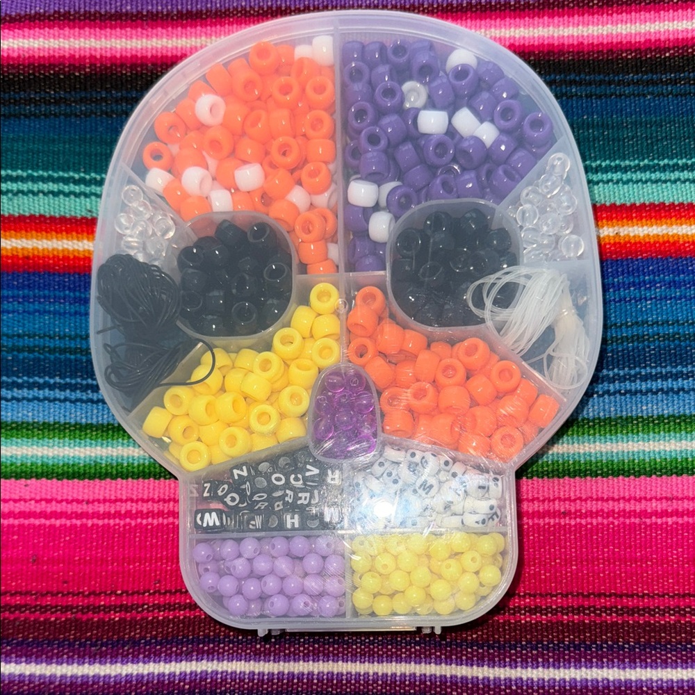 Skull Shaped Bead Box DIY Kit